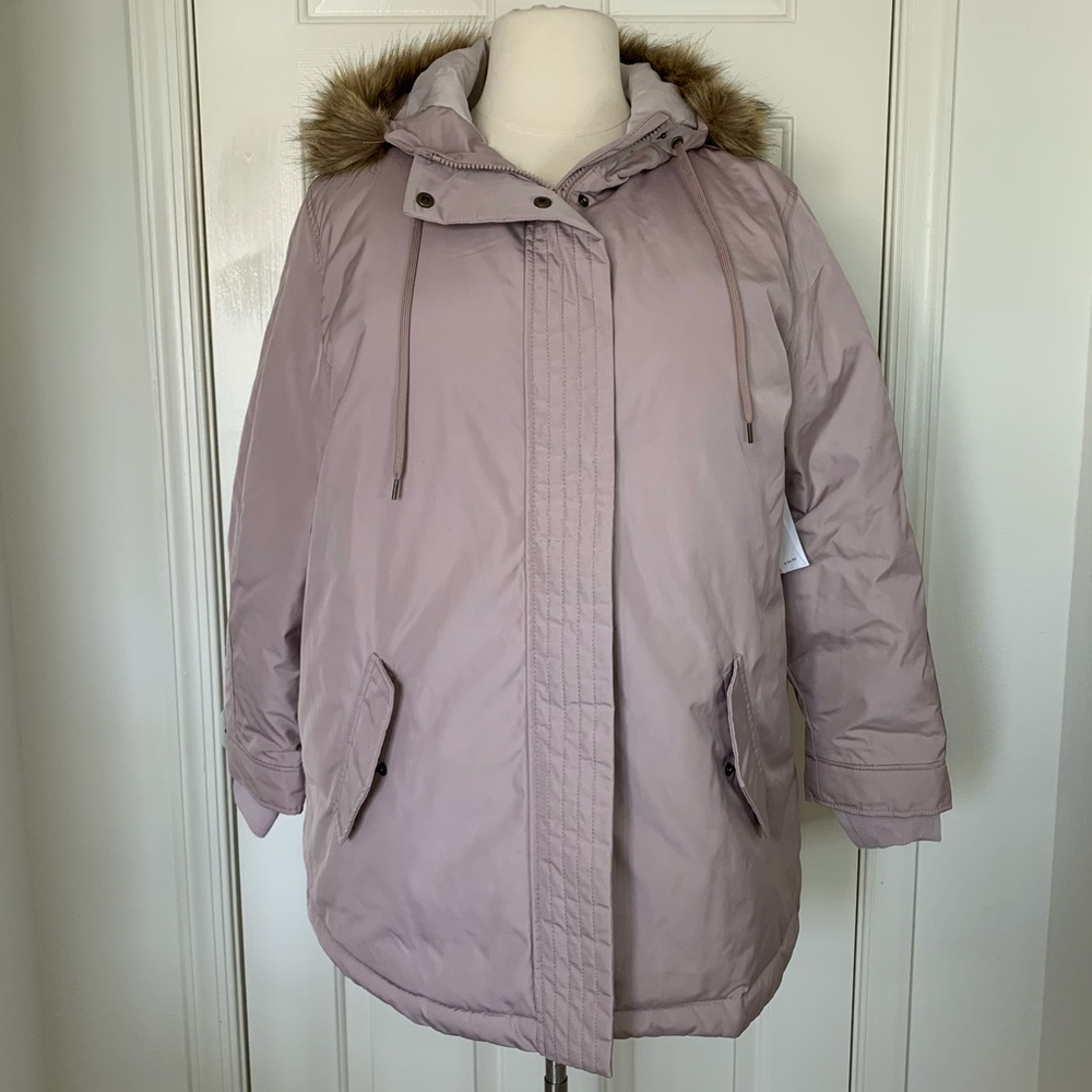 Old Navy Hooded Winter Coat with Faux Fur Trim